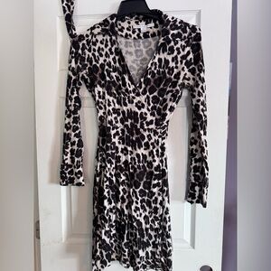 Diane Von Furstenberg Cheetah Print Wrap Dress